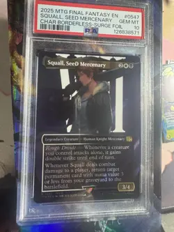 Squall, SeeD Mercenary PSA 10 (Borderless) (Surge Foil) MTG Final Fantasy - Image 1