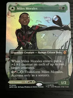 1 x Miles Morales // Ultimate Spider-Man (0234) - Foil - Borderless - Marvel's S - Image 1