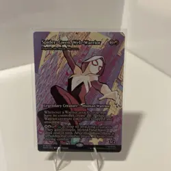 MTG Spider-Gwen, Web-Warrior - Najeela, the Blade-Blossom (Borderless - Image 1