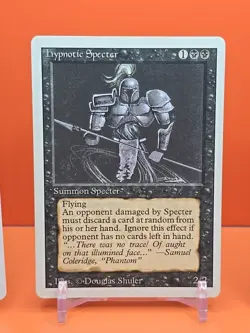 ⚫⚫⚫ (3) 1994 MAGIC The Gathering HYPNOTIC SPECTER REVISED 3RD EDITION PLAYED - Image 3
