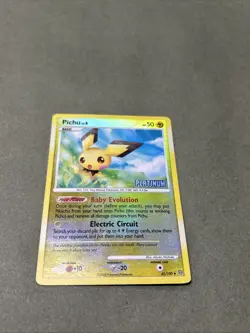 Pokemon - Pichu 45/100 Platinum Reverse Holo Burger King Promo Stamped M/P - Image 1