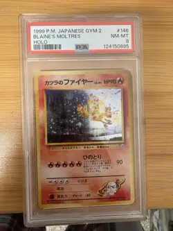 BLAINE'S MOLTRES HOLO #146 POKEMON GYM 2 PSA #89868433 GRADED NM-MT 8 2000 - Image 1
