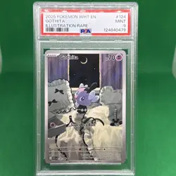 2025 POKEMON WHITE FLARE EN GOTHITA ILLUSTRATION RARE #124 PSA 9 MINT - Image 1