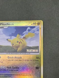 Pikachu Lv. 12 70/100 Reverse Holo Stamp Pokemon Majestic Dawn L/P Offcenter - Image 3