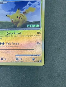 Pikachu Lv. 12 70/100 Reverse Holo Stamp Pokemon Majestic Dawn L/P Offcenter - Image 4