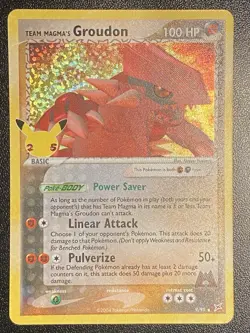 Team Magma’s Groudon EX 9/95 Celebrations Classic Collection Pokemon TCG - NM - Image 1
