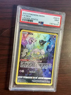 Mew 2023 Pokemon Sword & Shield Crown Zenith GG10/GG70 FA Full Art PSA 9 English - Image 3