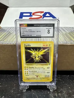 2002 Pokemon Legendary Collection CGC 8 Zapdos 19/110 Holo - Image 1