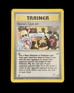Pokemon TCG Blaine's Quiz #1 Gym Heroes 97/132 Unlimited Rare Non Holo - Image 1