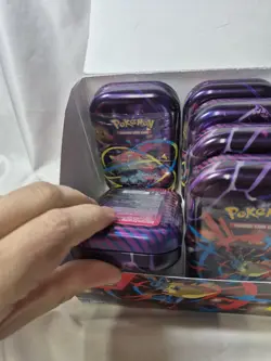 Pokemon Mega Heroes Mini Tin Display - Mega Evolution (7 Tins) - Image 2