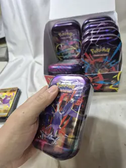 Pokemon Mega Heroes Mini Tin Display - Mega Evolution (7 Tins) - Image 3