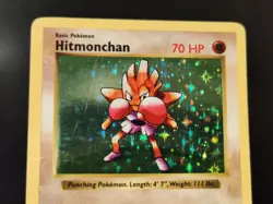 Hitmonchan 007/102 Base Set (Shadowless) Holo Rare Pokemon WOTC English - Image 3