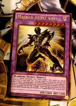 MASKED HERO ANKI - 1ST ED GOLD SECRET RARE NM PGL2-EN011 - YUGIOH OR SPANISH - Image 5