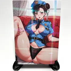 Street Fighter Chun-Li Sexy Anime Waifu Police Girl Lewd Goddess Story Art Card - Image 2
