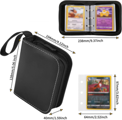2-Pocket Trading Card Binder for TCG Cards, Hold 80 Cards with 40 Removable Slee - Image 3
