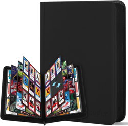 Trading Card Binder 9 Pocket, Zipper Card Collection Binder Album, Sturdy 540 S - Image 1