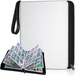 Trading Card Binder Album, PU Leather Baseball Card Binder with 900 Side Loading - Image 1