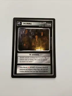 Star Trek CCG Dilemma The Gatherers Black Boarder Card - Image 1