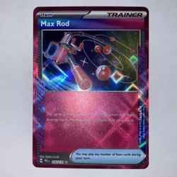 Max Rod 116/131 Prismatic Evolutions Holo Pokemon Card - Image 1