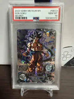 Bandai Dragon Ball Heroes Card Son Goku PSA10 MM1-SEC3 SDBH Ultra Rare - Image 1