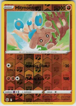 Hitmontop 072/172 Reverse Holo Near Mint SWSH09: Brilliant Stars Pokemon card - Image 1