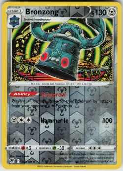 Bronzong 112/189 Reverse Holo Near Mint SWSH10: Astral Radiance Pokemon card - Image 1