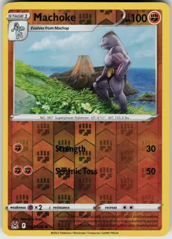 Machoke 087/196 Reverse Holo Near Mint SWSH11: Lost Origin Pokemon card - Image 1