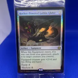 MTG FOIL Marvel Spider-Man Rocket-Powered Goblin Glider R 172 - promo prerelease - Image 1