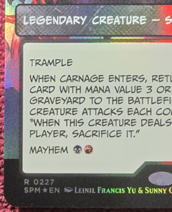 Carnage, Crimson Chaos - 227 - MTG: Marvel’s Spider-Man -Borderless -Rare - FOIL - Image 5