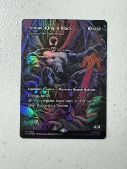 MTG Spider-man Venom, King in Black M 0022 Foil Full Art Magic The Gathering - Image 1