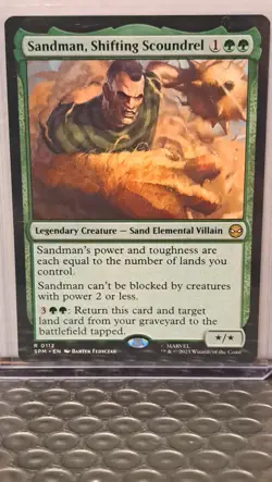 MTG Spider-Man - Sandman, Shifting Scoundrel #112 (Rare Legendary Creature) - Image 1