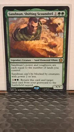 MTG Spider-Man - Sandman, Shifting Scoundrel #112 (Rare Legendary Creature) - Image 2