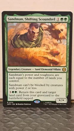 MTG Spider-Man - Sandman, Shifting Scoundrel #112 (Rare Legendary Creature) - Image 3