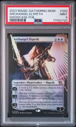MTG Archangel Elspeth PSA 9 Foil Borderless MOM 2023 Planeswalker EDH Rare - Image 1