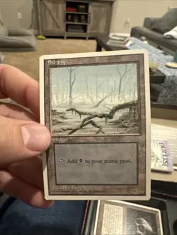 MTG ALTERNATE 4TH EDITION SWAMP NM MAGIC THE GATHERING BASIC LAND ODDITY ART #B - Image 1