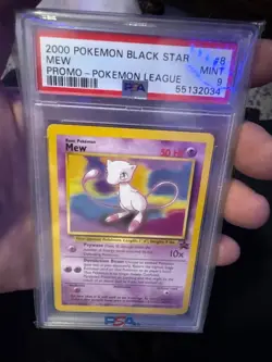 2000 Pokemon #8 Black Star Mew - Promo Pokemon League PSA 9 - Image 1