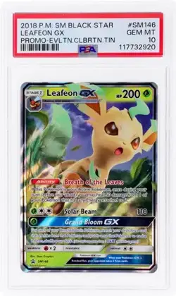 2018 Pokemon Black Star Promo - Leafeon GX #SM146 - PSA 10 GEM MINT - Image 1