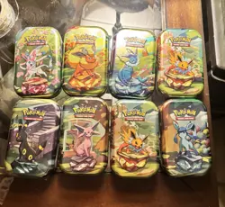 Pokemon TCG Prismatic Evolutions Lot Of 8 Sealed Mini Tins. Ships Fast! - Image 1