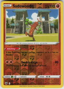 Sudowoodo 074/189 Reverse Holo Near Mint SWSH10: Astral Radiance Pokemon card - Image 1