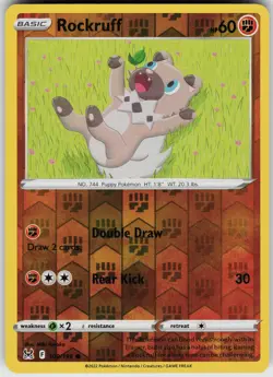 Rockruff 109/196 Reverse Holo Near Mint SWSH11: Lost Origin Pokemon card - Image 1