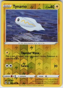 Tynamo 095/264 Reverse Holo Near Mint SWSH08: Fusion Strike Pokemon card - Image 1