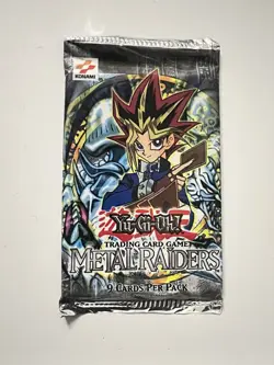2002 Vintage YuGiOh Original Metal Raiders Booster Pack unweighed! First Print - Image 1