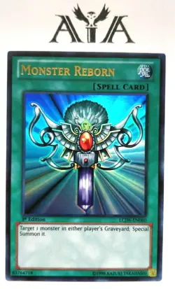 MONSTER REBORN - 1ST ED ULTRA NM LCYW-EN058 YGLD-ENC24 - YUGIOH SDP-035 COMMON - Image 1