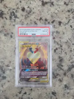 2019 Pokemon Sun & Moon Team Up Latias Latios GX English Card PSA 8 NM/MT - Image 1