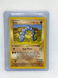 Onix Base Set 54/102 First Edition Shadowless Pokemon Trading Card - Image 1