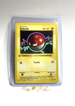Pokemon Trading Card Voltorb Base Set 67/102 First Edition - Image 1
