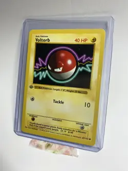 Pokemon Trading Card Voltorb Base Set 67/102 First Edition - Image 2