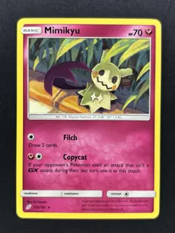 Mimikyu 112/181 - Sun & Moon Team UP Non Holo Rare Pokemon Card - LP - Image 1