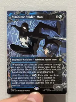 Symbiote Spider-Man (Borderless) - 217 - NM - Marvel's Spider-Man - MTG - Image 1