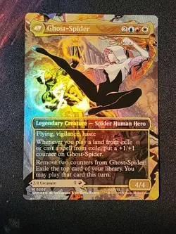 WOTC Marvel's Spider-Man Gwen Stacy (0202) (Borderless) (MR) (Foil) NM - Image 2